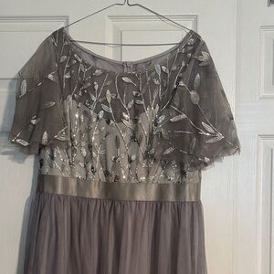 Ever Pretty Silver and Gray Long Dress ~ Mother of the Bride or Groom